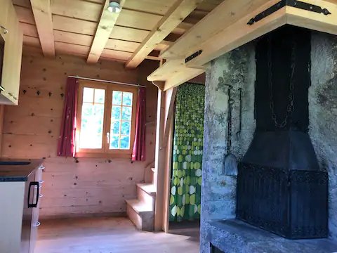Baby Chalet fireplace